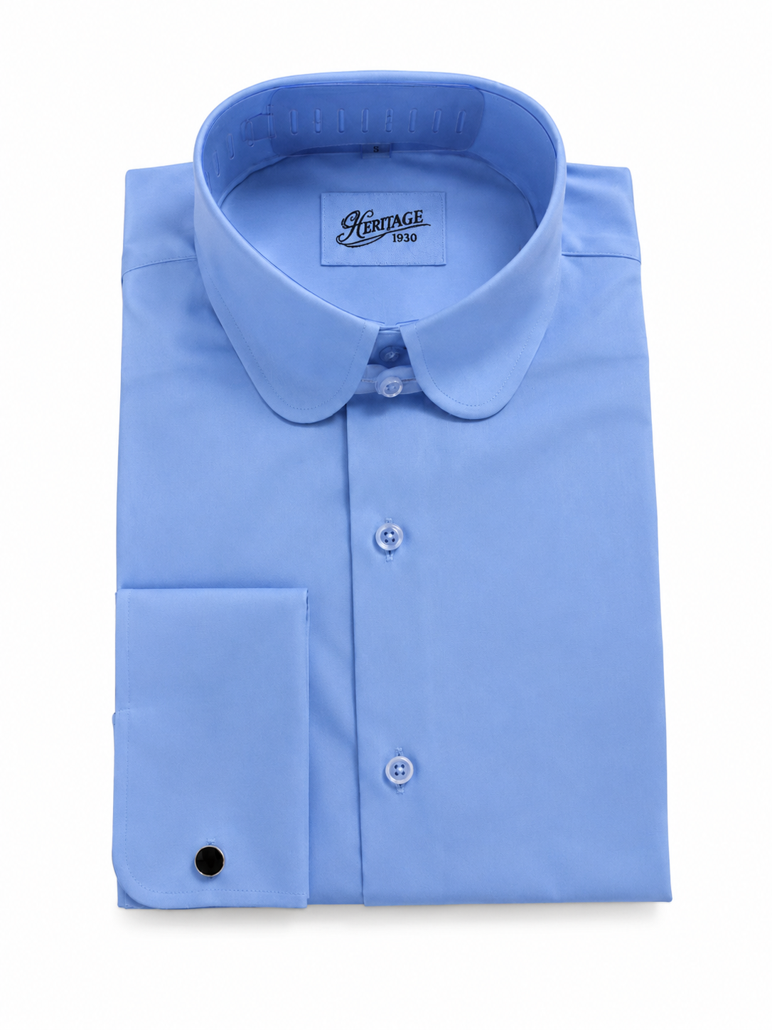 Chemise col club bleu